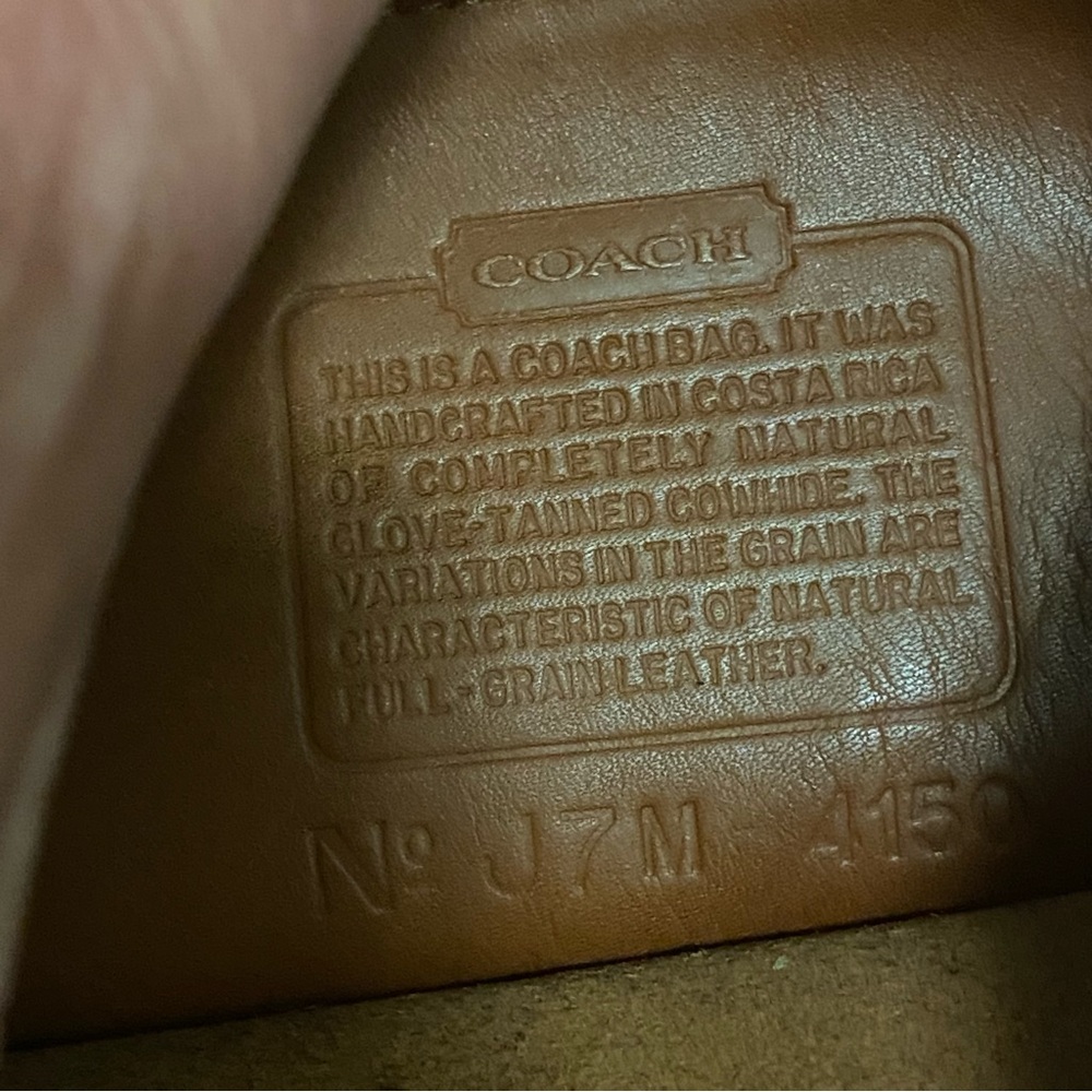 Vintage Coach Fletcher Purse Shoulder Bag Legacy Brown Leather 11x7x4 J7M 4150 - Picture 11 of 11